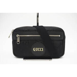 GUCCI Beige the Grid GG Leather Body Bag